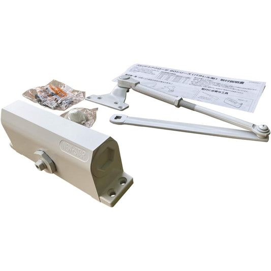 Nippon Door Check Manufacturing New Star Parallel Door Closer with Stop White P-182 1 piece