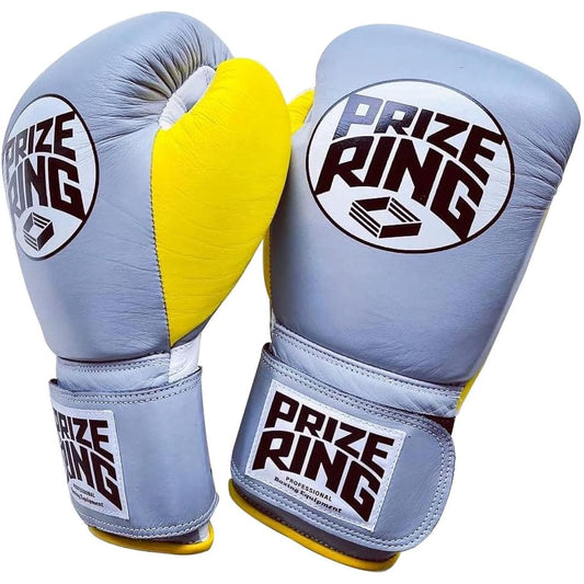 PRIZE RING Boxing Gloves “Professional SS” Gray/Yellow (10oz)