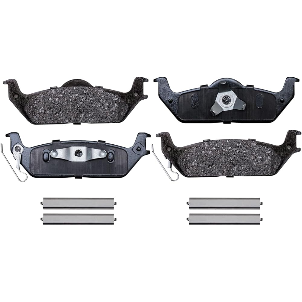 Detroit car axis-rear ceramic brake pad with hardware 2004 Ford F150 Newbo Distil-[2005-11 Ford F150]-2006-2008 Lincoln Mark LT