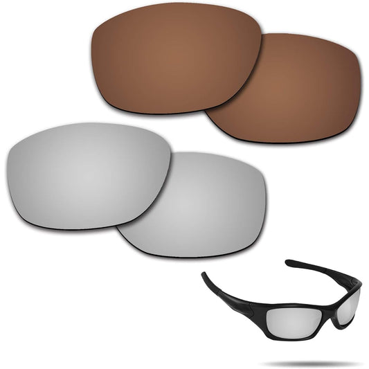 [2 pairs packed] Anti-peeling Oakley Pitbull Replacement Lenses Polarized Pitbull Lenses