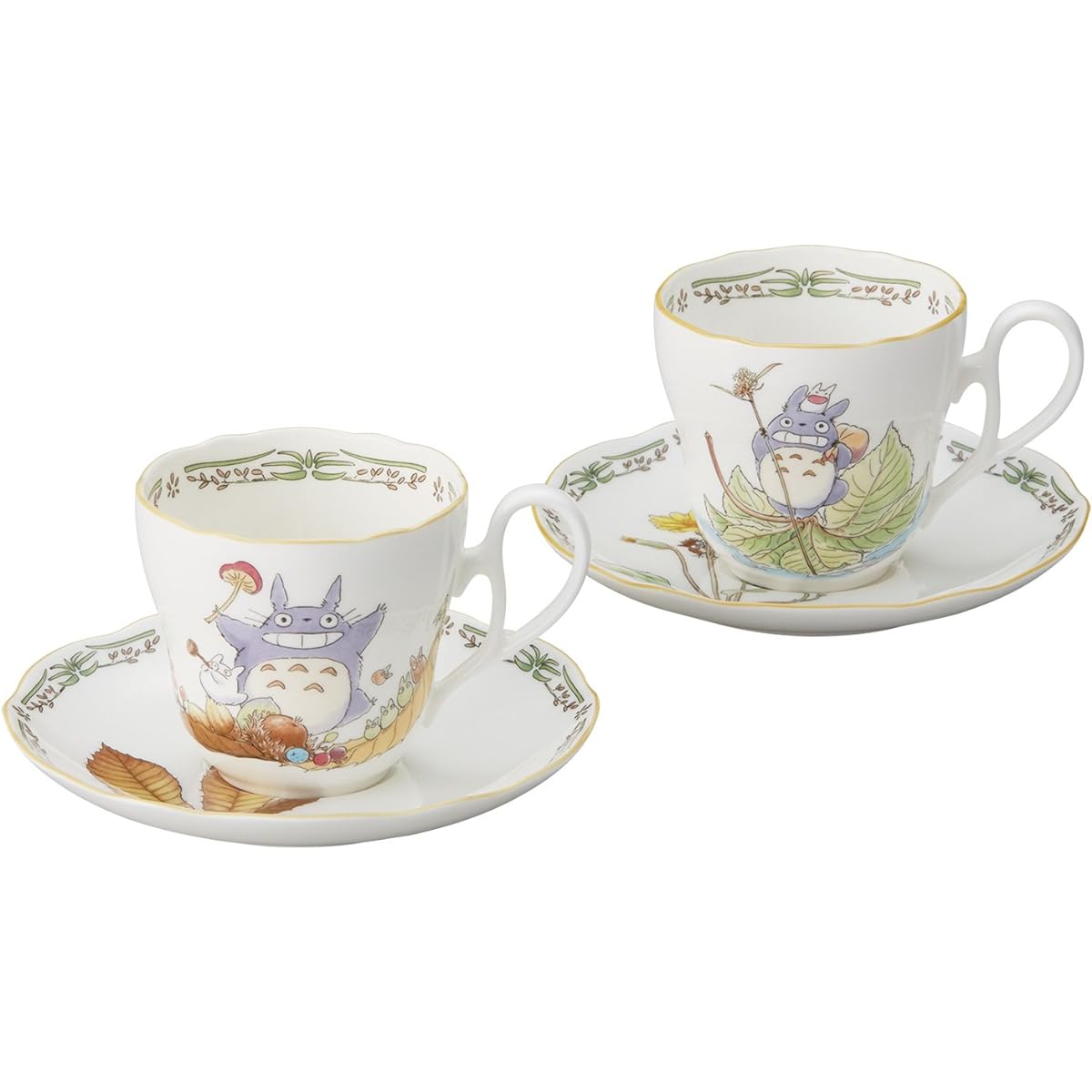 Noritake Cup & Saucer (Pair Set) (Coffee Tea) 250cc My Neighbor Totoro Microwave Safe 2 Bone China TP97889/4924-38