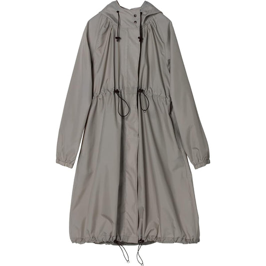 Wpc. Raincoat [Long Mod] Gray Women's Raincoat, Casual, Designed for Everyday Use, Water Repellent, Does Not Get Wet, Includes Storage Pouch, Stylish, Cute, Women's R-1101-201