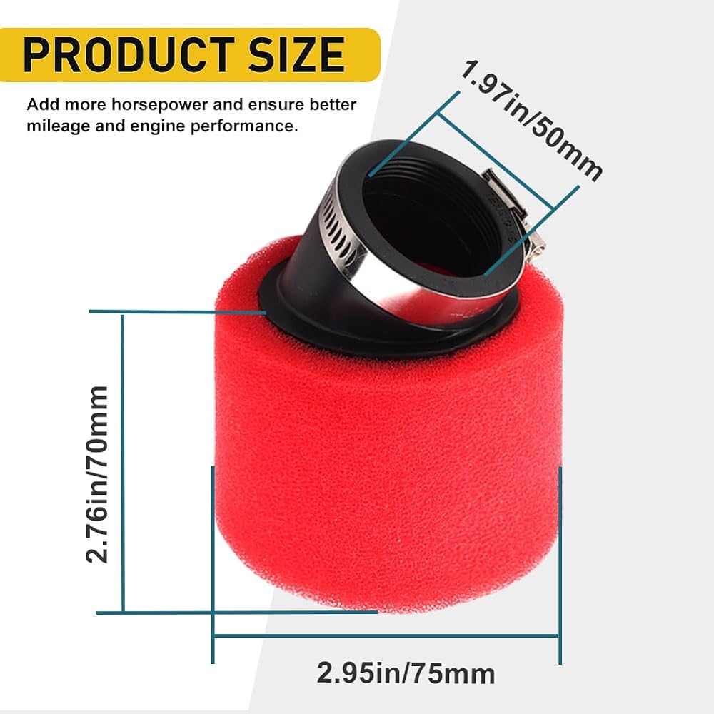 Newsmarts 48mm Form Air Filter ATV Dart Bike motorcycle cart