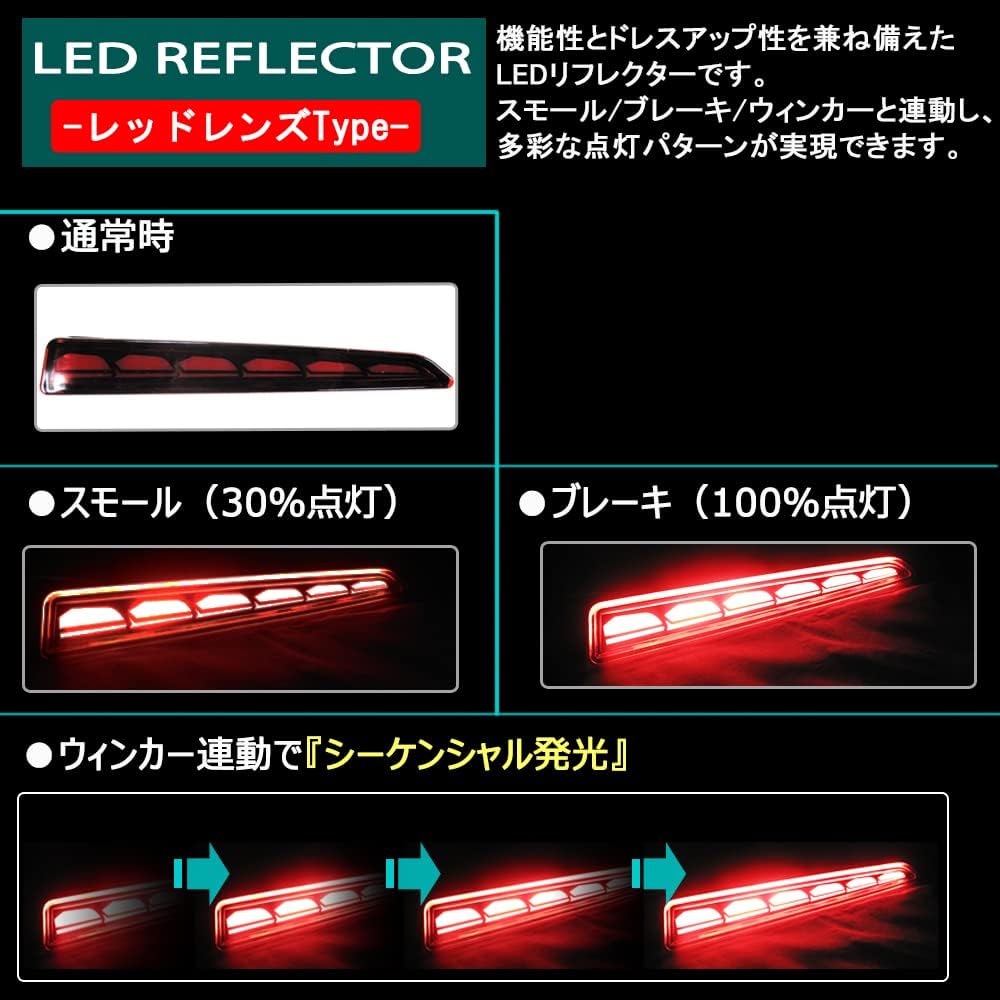 Auto Agency Flowing Turn Signal LED Reflector (Red Lens) / Tank Roomy (M900A/M910A)