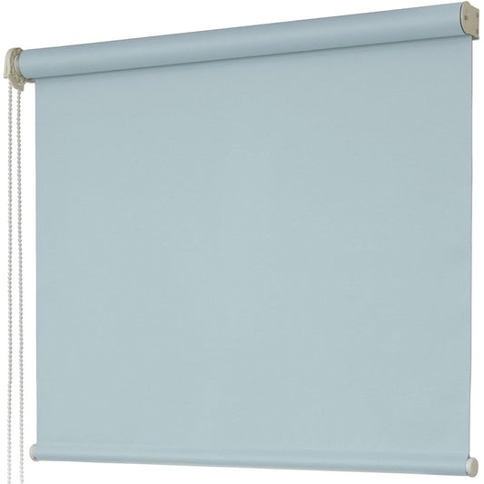 Class 1 blackout roll screen, flame retardant, width 90 x length 160 cm, left-hand operation, baby blue