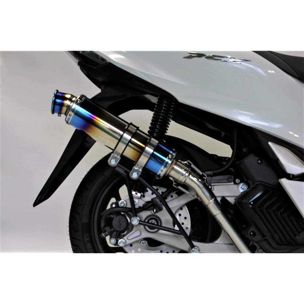 PCX125 Motorcycle Muffler 2BJ-JK05 8BJ-JK05 2021~ SSB Stainless Steel Blue Color Muffler Motorcycle Supplies Motorcycle Parts Full Exhaust Custom Parts Dress Up Replacement External Product Honda HMS 201-039