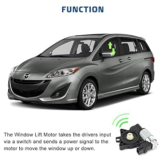 Power Windowlift Motor replacement Mazda 3 Mazda 5 Mazda 6 Mazda CX-7 Mazda CX-9 Mazda RX-8 | Replacement # G22C5858XF, GJ6A5858XB 742-802
