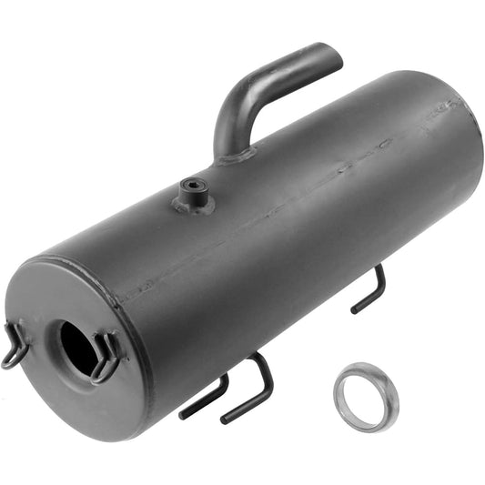 Caltric exhaust muffler silencer with gasket Polaris 126215-489 compatible