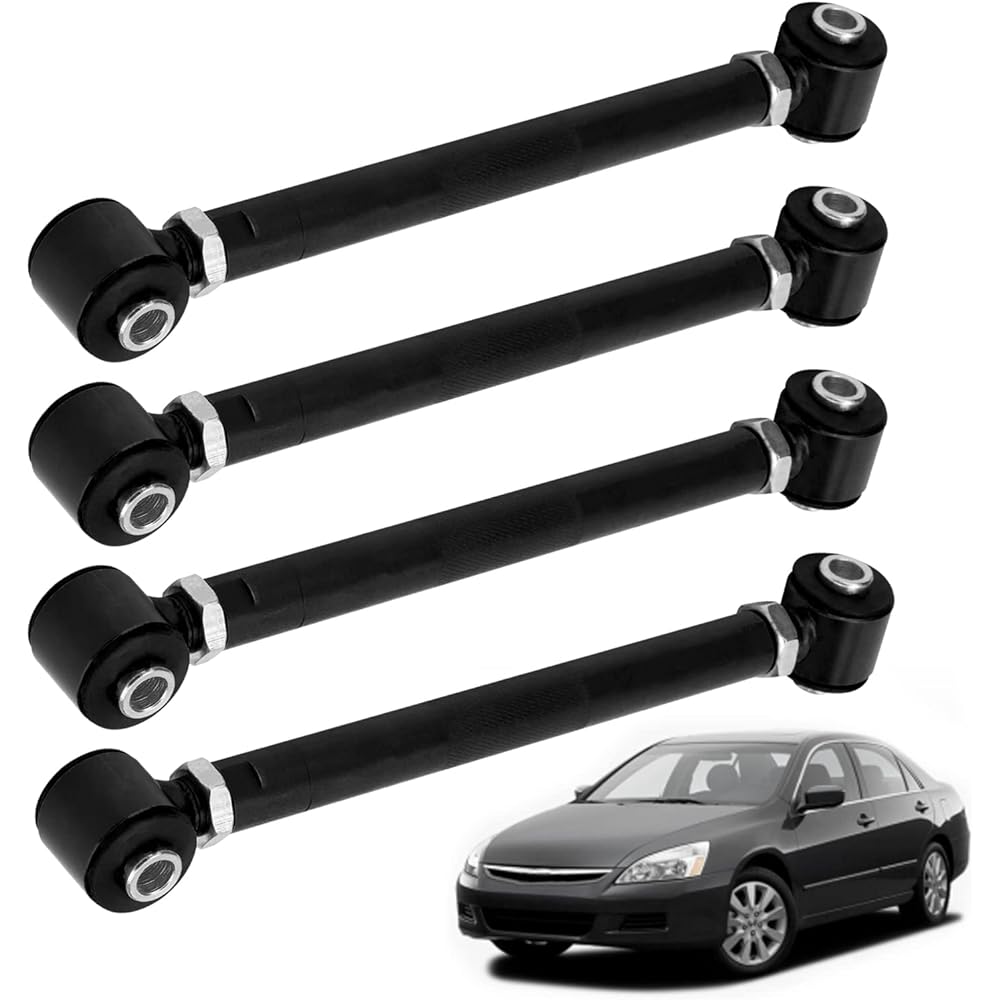 maXpeedingrods Set of 4 Left & Right 2 Black Honda Accord Pilot Odyssey Acura TSX / MDX Ball Joint Rear Canvas Spending Arm