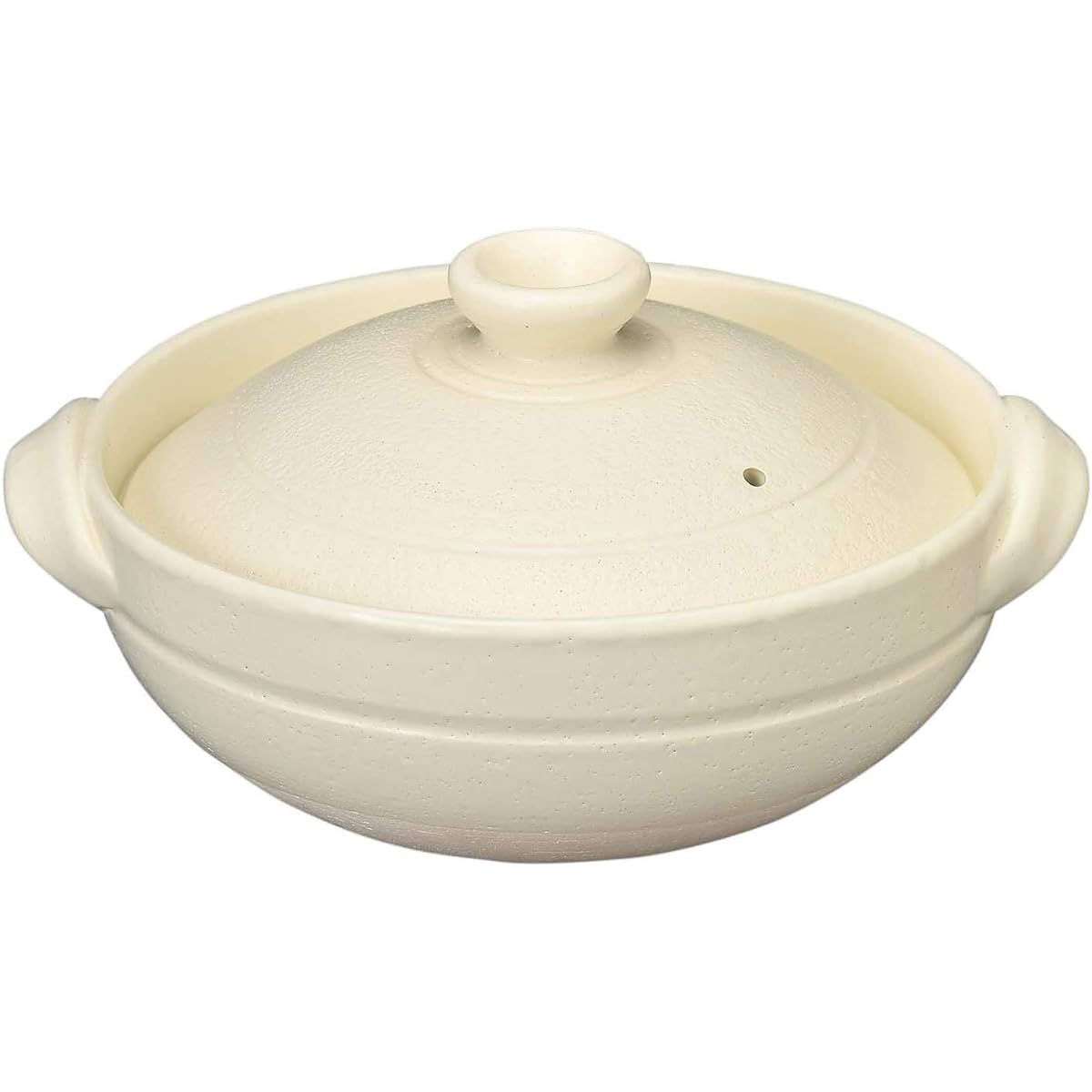 Banko-yaki clay pot, cooking pot, size 8, for 2-3 people, approx. 1900ml, white, open flame compatible, made in Japan 17697