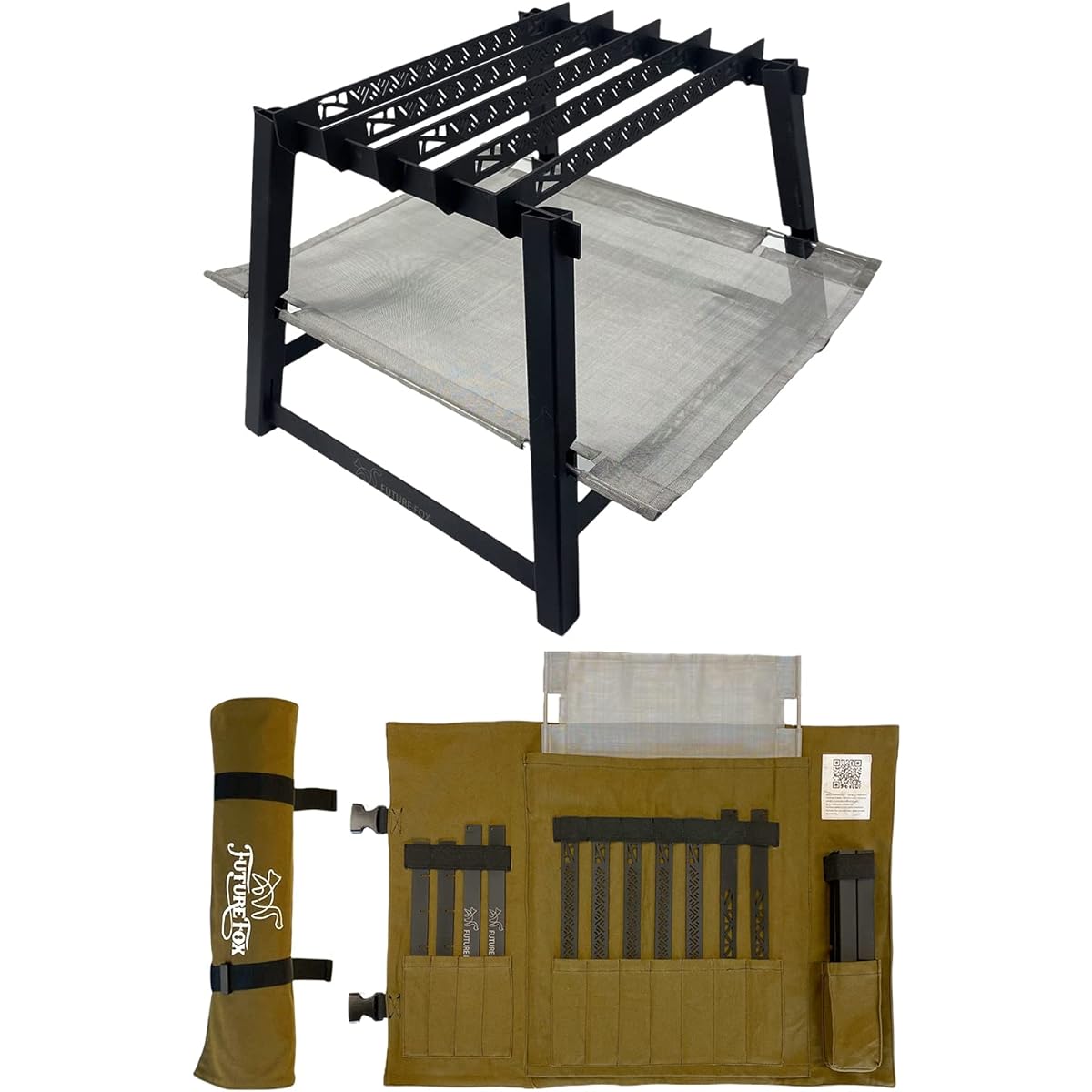 FUTUREFOX Charcoal Bonfire Stand Confire Yagura Mesh Bonfire Stand Bonfire Stand Compact Bonfire Camping