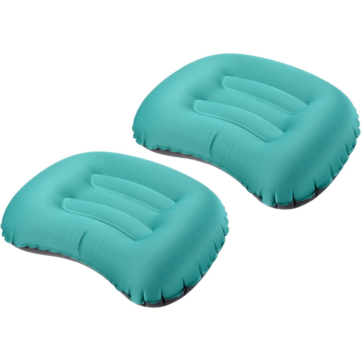 PATIKIL 2pcs Inflatable Pillow Large 43 x 32 cm Ultralight Camping Travel Pillow Desk Rest Cushion Sleeping Pillow for Hiking Backpacking Office Teal Blue