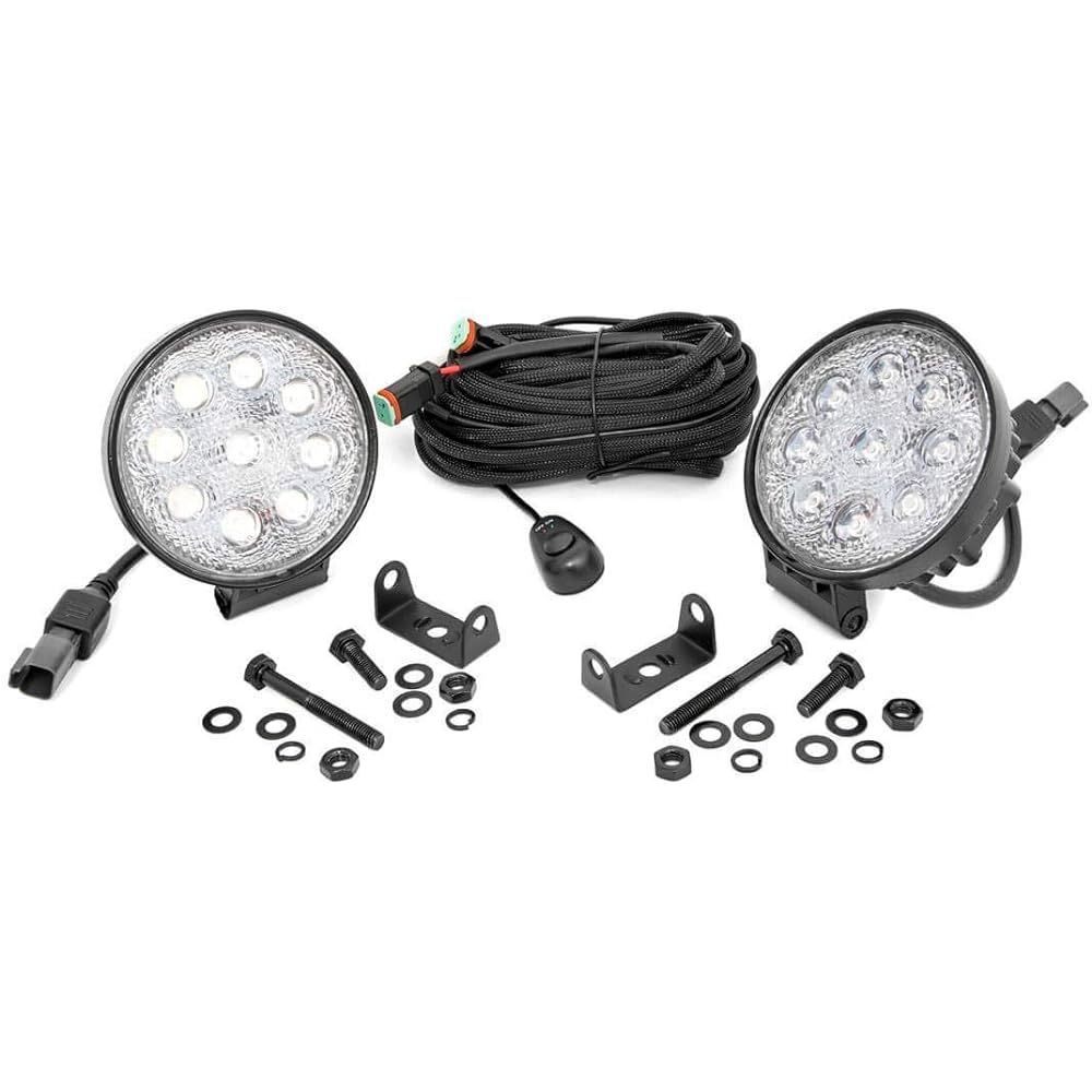 Rough Country 4 inch LED Round Off -Road Light (Pair) 70804