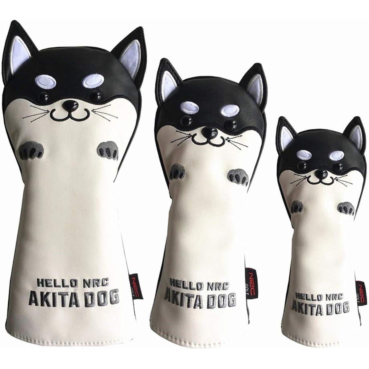 Sunbro Golf Head Cover Golf Character Headcovers Driver Cover Wood Cover Utility Cover Putter Cover Club Cover Baka Moe Akita Inu