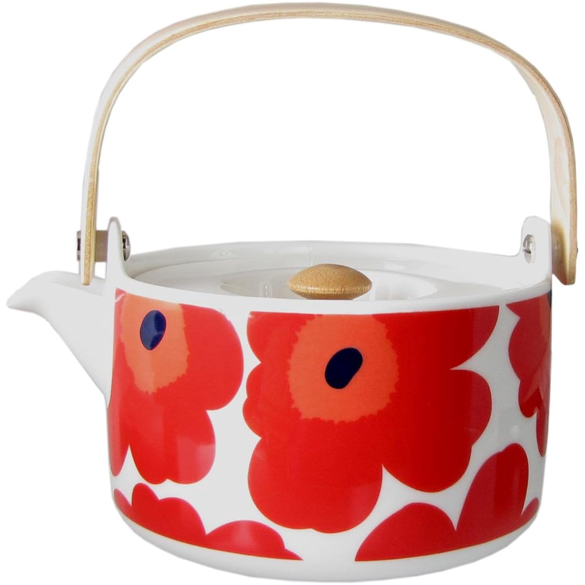 Marimekko marimekko teapot teapot Unikko pattern UNIKKO white/red 700ml 63435 001 63435 001 [parallel import goods]