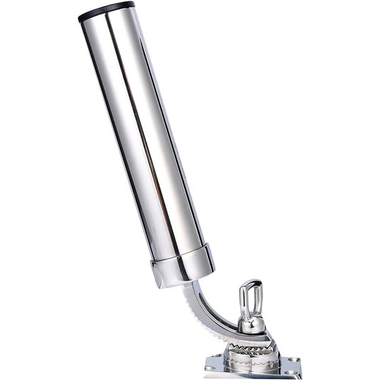 Amarine-made Flexible Rod Holder Stainless Steel Rod Holder with Pedestal Boat Supplies Boat Pole Holder