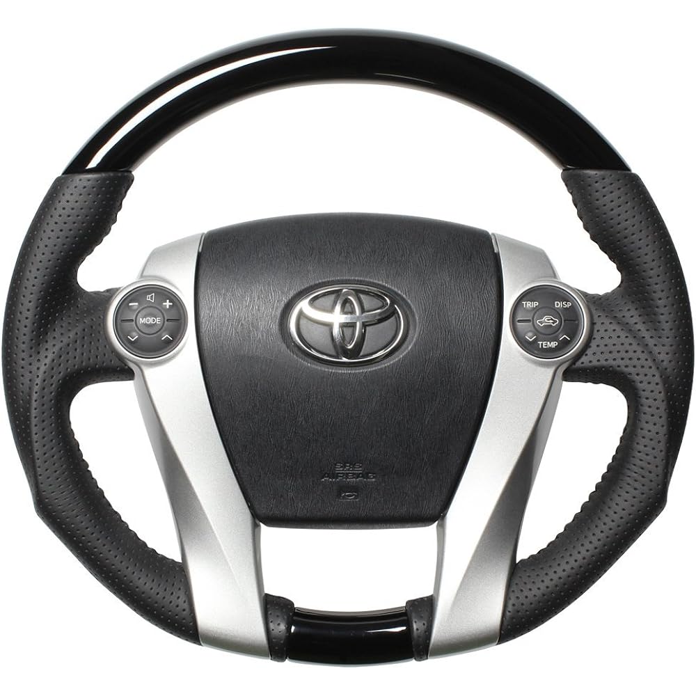 REAL Steering [Prius (30 series) including PHV] Original Series Piano Black 30-2-PBW
