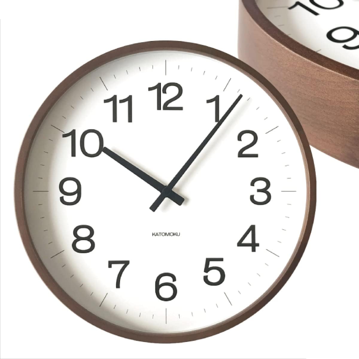 KATOMOKU muku clock 16 LL Brown km-116BRRC φ392mm