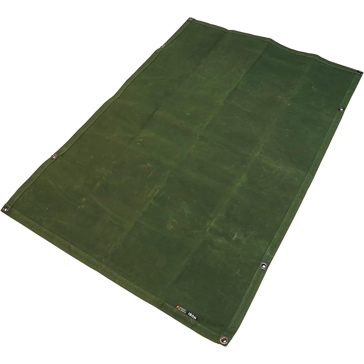 HOBI [Made in Japan] Survive Sheet M Ground Sheet Solo Premium Canvas (Shuttle Loom) Strong Waterproof Paraffin Processing [Rugged and Tough] Thick Multi-Sheet Sturdy Eyelets x 8 Camping Camping Bonfire Wind Protection Mat Military Mask Olive Drab [MADE