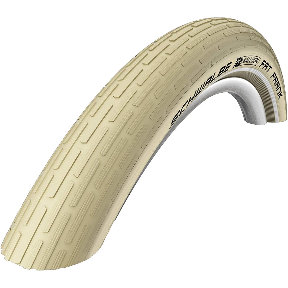 SCHWALBE [Genuine Product] Fat Frank 26 x 2.35 Cream Reflex Clincher Tire [Urban/City Riding]