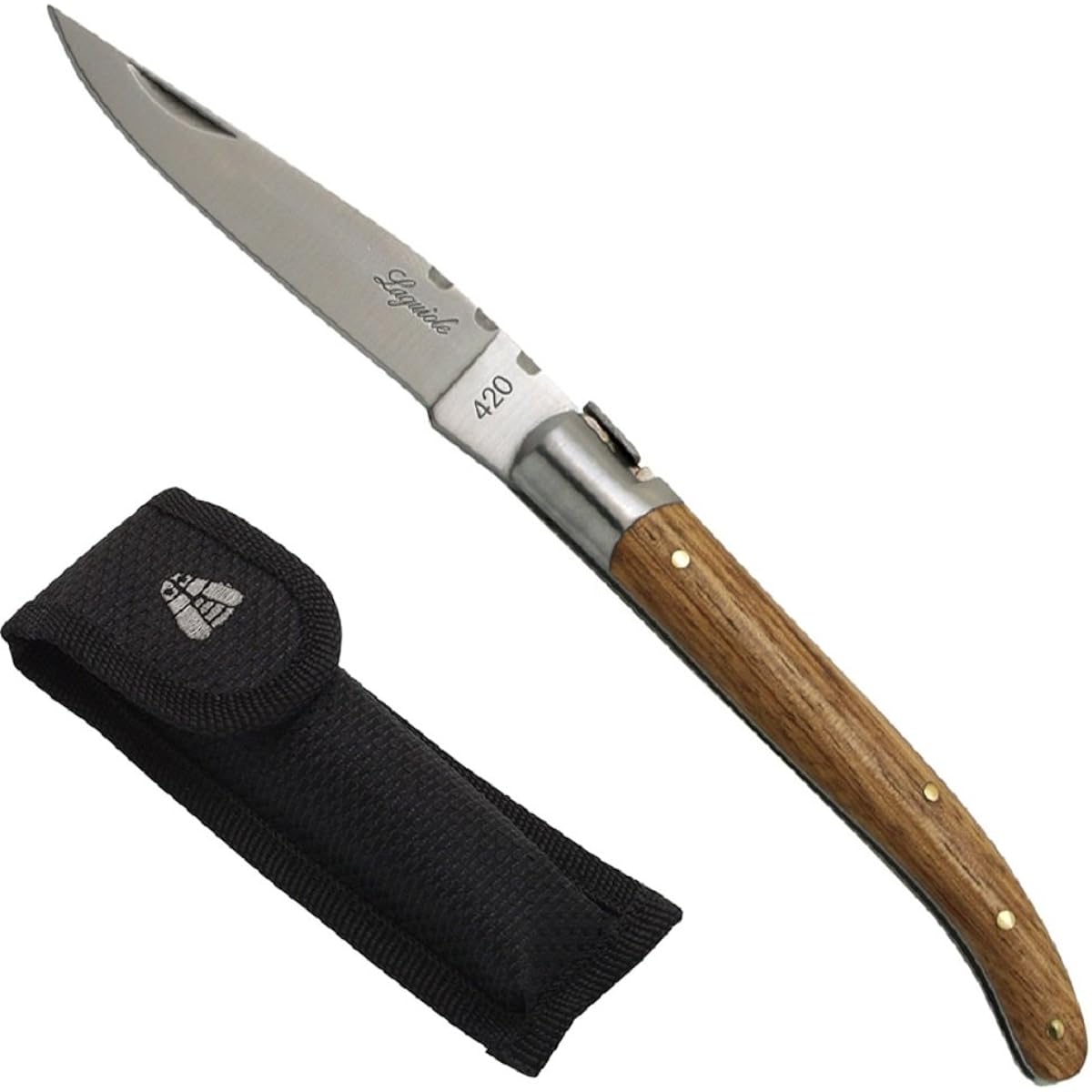 baladeo Laguiole knife 11cm zebra wood with pouch BD-0092