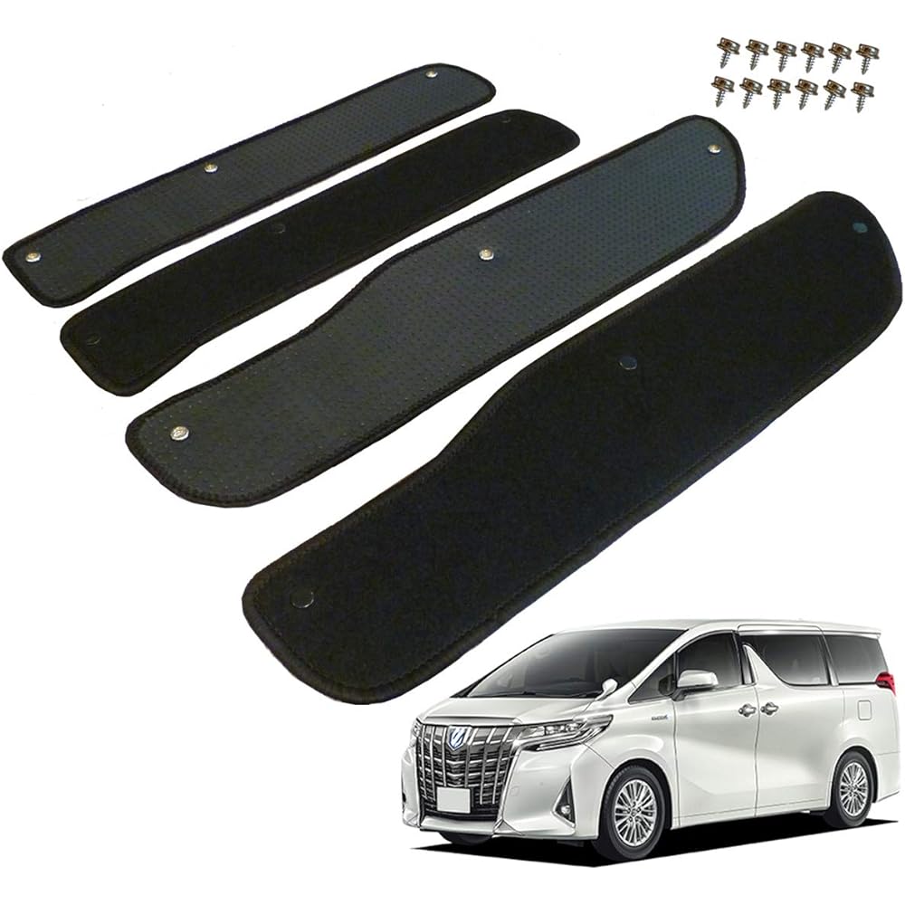 Fenice Car Mat Step Mat Domestic Production (Toyota Alphard Alphard Hybrid 30 Series) <Hook type/Screw grip included> Black Anti-slip shape, hard to slip car mat (Car supplies specialty store)