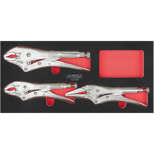 KS TOOLS SCS Grip pliers set 3 pcs 1/3 system insert 713.1003