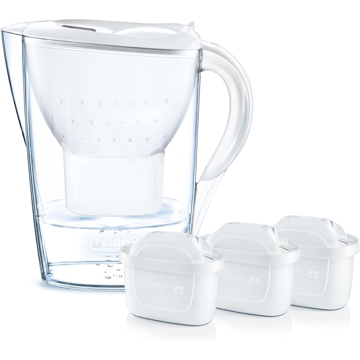 Brita Water Purification Pot 1.4L Marella COOL Starter Pack with 3 Maxtra Plus Cartridges [Japanese Specifications/Japanese Genuine Product]