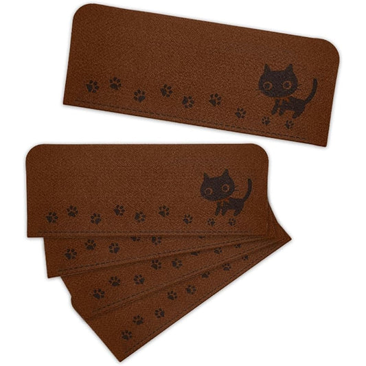 YMR Stair Mat, Non-Slip, Soundproof, Scratch Prevention, Foldable, Approx. 55 x 22cm, Step Mat, For All Seasons, Adsorption Type, Washable, Set of 15 (Brown (Cat))