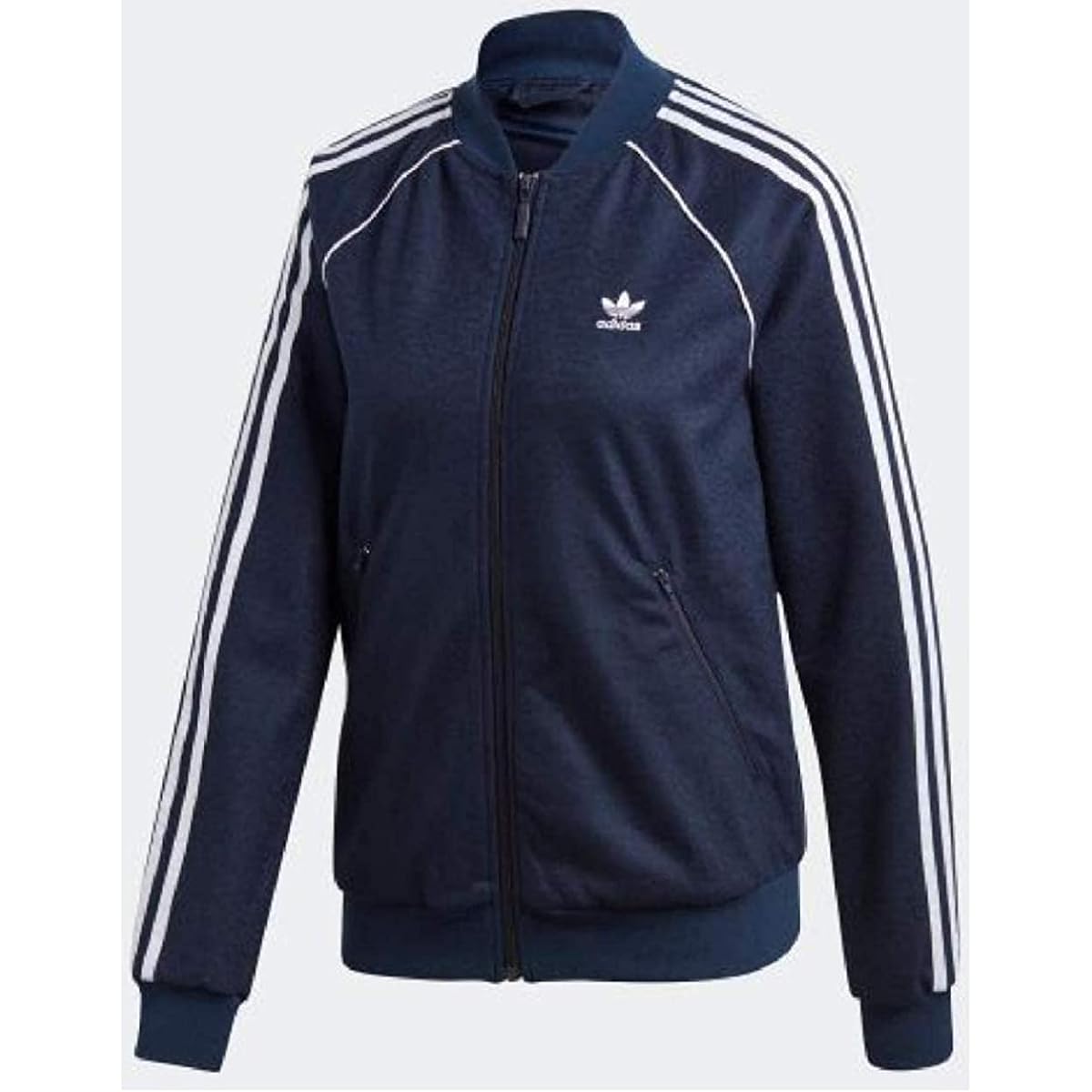 adidas Adidas SST SUPERSTAR TRACK TOP Superstar Track Top Jacket Wool Blend Single Jersey Women's L (162-168cm) Domestic Genuine Product FIV57 College Navy