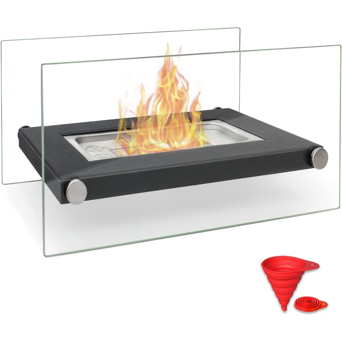 BRIAN & DANY Bioethanol Fireplace Portable Tabletop Fire Bowl Pot Burner for Indoor Use
