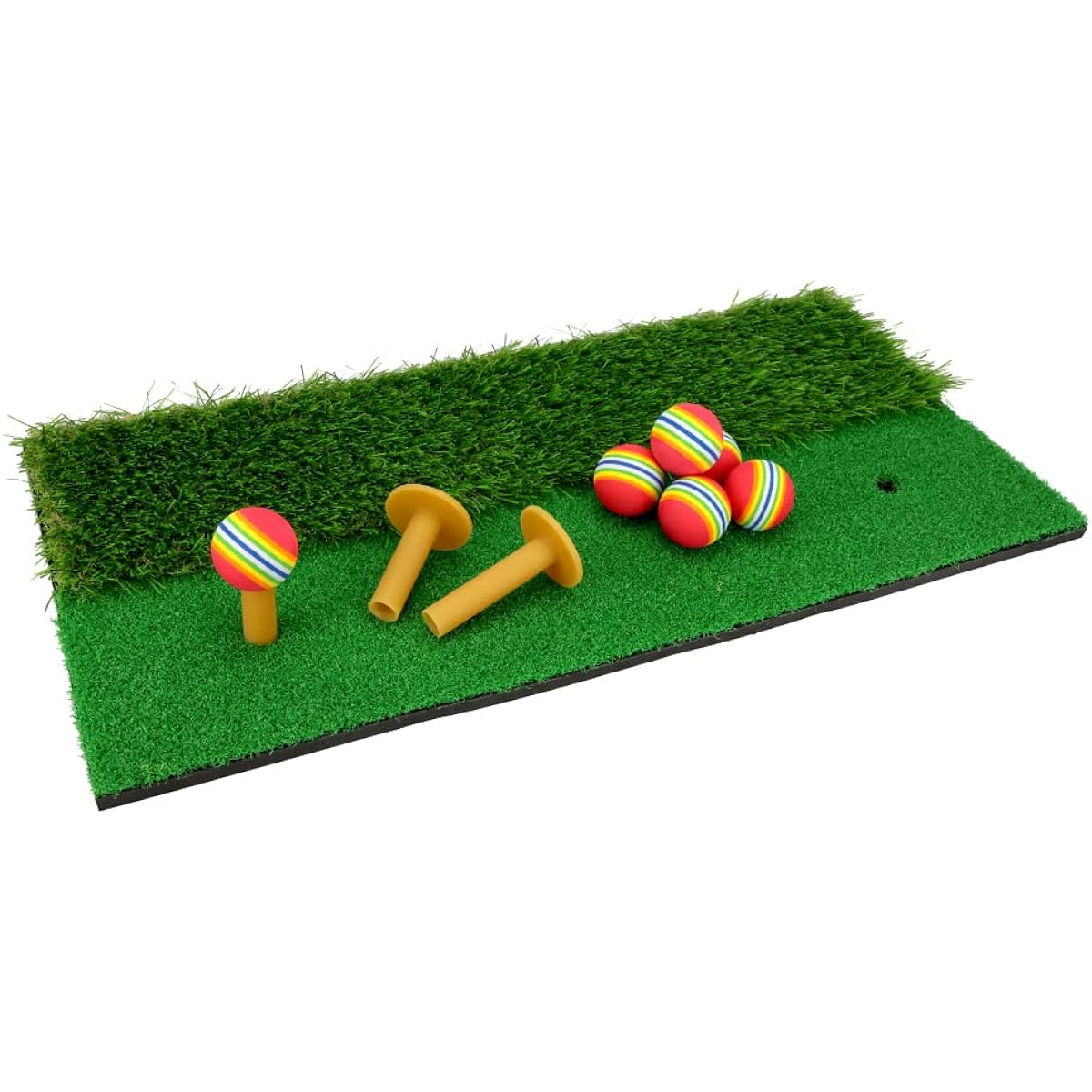 Golf practice set, putter, practice swing, shot compatible, for beginners to advanced players, 2WAY mat, rubber tee, ball