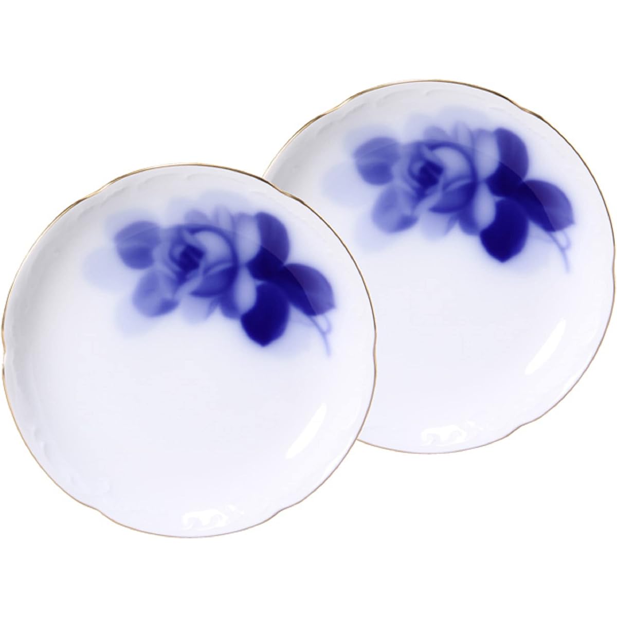 Okura Toen Blue Rose (8211) 15cm plate pair set 54HR/8211