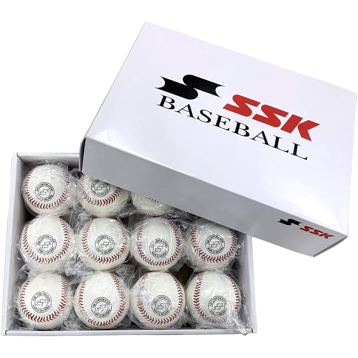 SSK Baseball Hardball Practice Balls 1 Dozen (12 Pieces) GD85D
