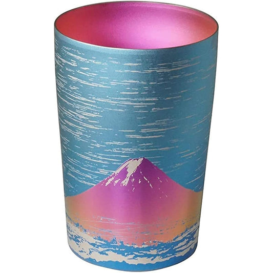 HORIE Titanium double tumbler from Tsubame, Niigata Prefecture Fuji 270cc Red Fuji in paulownia box T09MFR270 T09MFR270