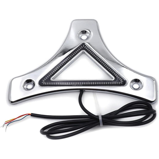 HTTMT - 2009-2017 Harley Touring Motorcycle Sissy Bar Backrest Pad Mount Kit Skull Plate Chrome [P/N:MT501-005-03-S-CD-A]