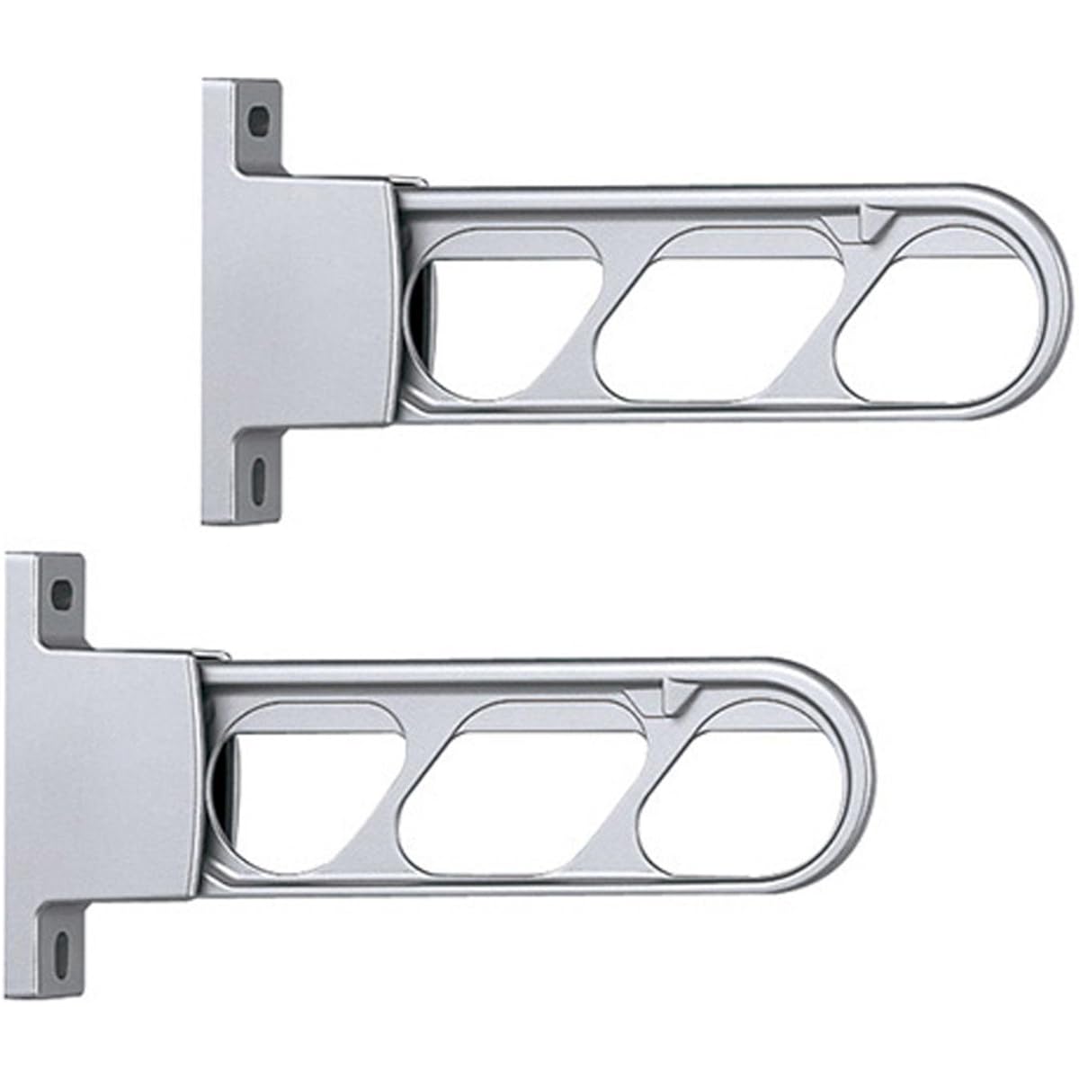NASTA Outdoor Clothes Drying KS-DA307AB-SV Short Type Silver Body: Depth 30cm Body: Height 15cm Body: Width 3.8cm