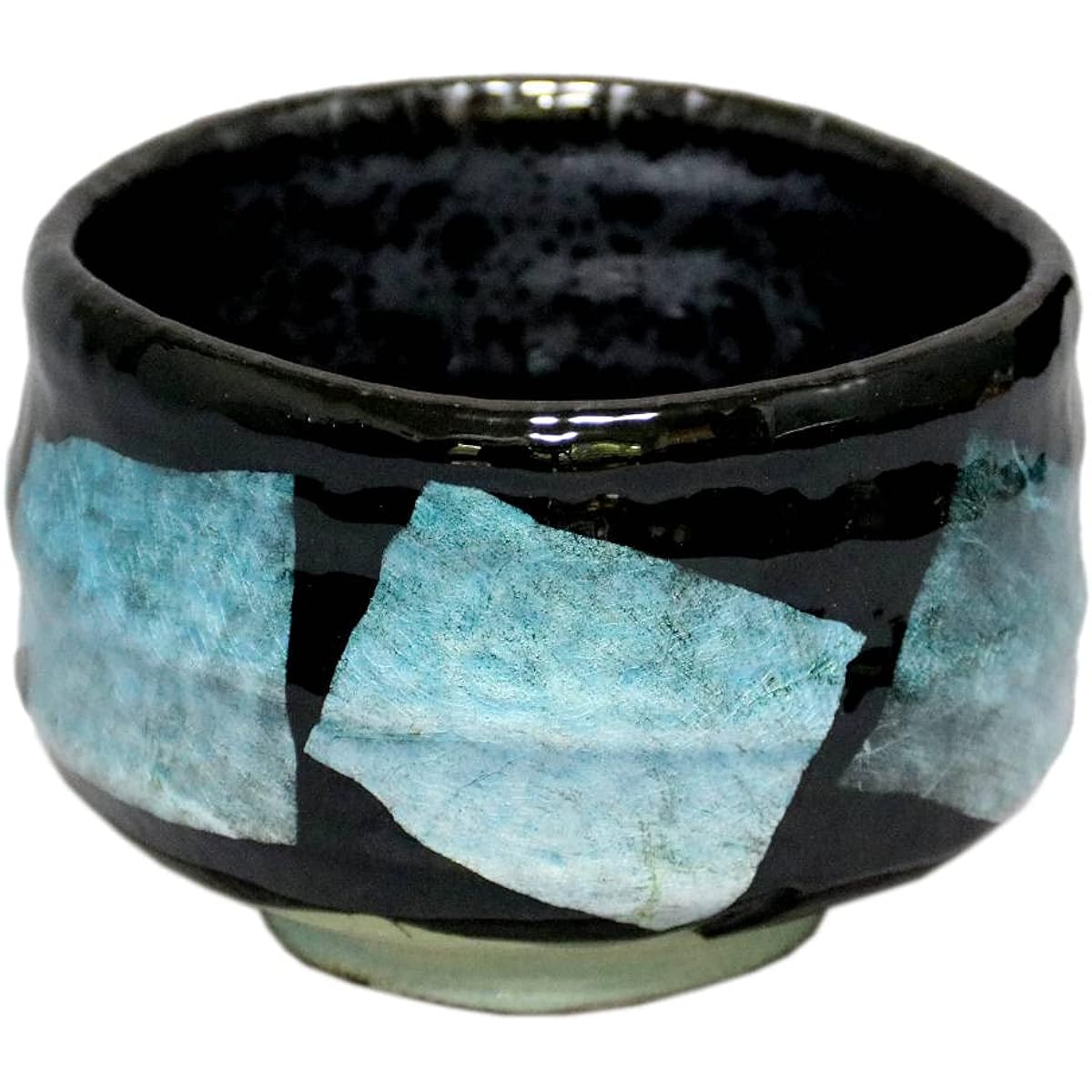 (Limited stock) Kutani ware Matcha bowl, Tenmoku Ginsai, light blue (with presentation box), pottery, made in Japan