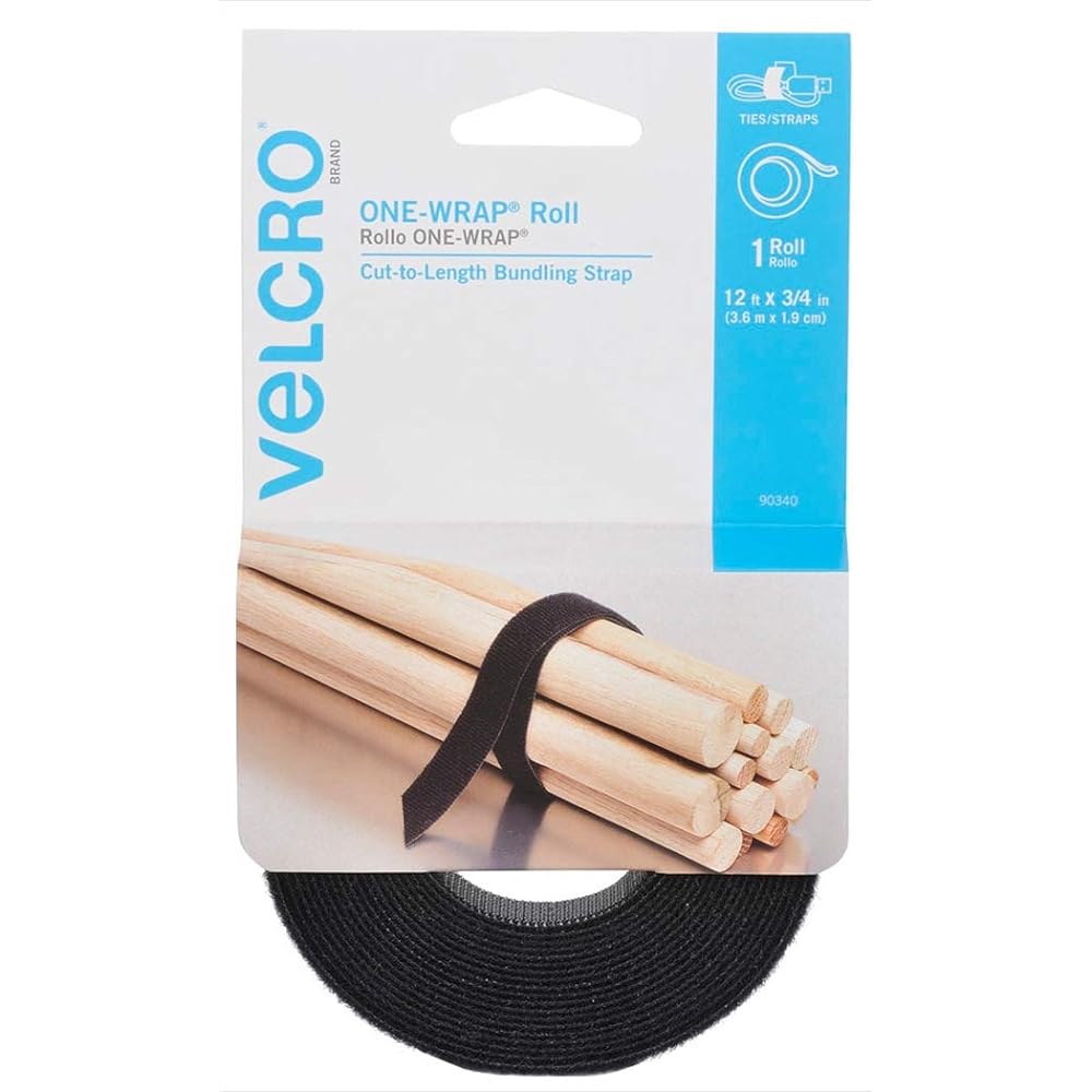 Velcro Brand Velcro Fastener Binding Belt Strong Tightening Type 90340 Black 1.9cm x 3.6m 1 Piece x 36 Pieces Set