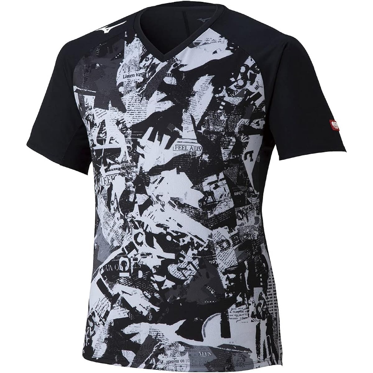 [Mizuno] Table Tennis Wear Game Shirt V-Neck Short Sleeve Sweat Absorbent Quick Drying JTTA Red 82JA1501