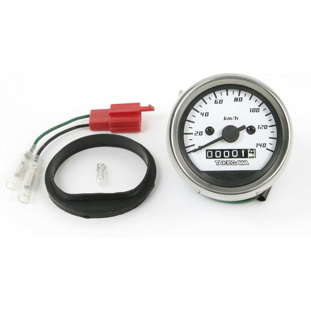 Special Parts TAKEGAWA D Type White & Black Speedometer Monkey/Gorilla/Ape 05-05-0103