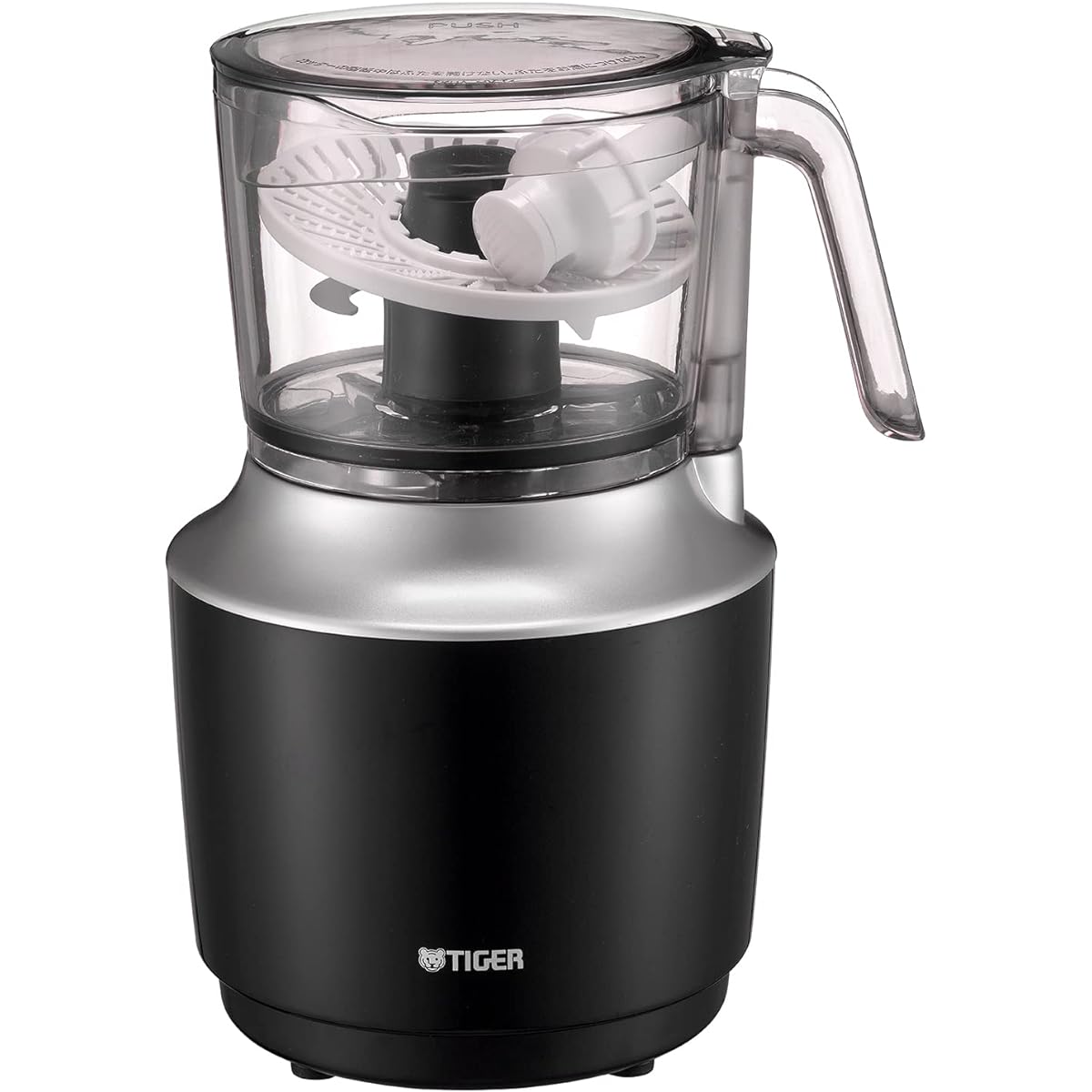 TIGER Food Processor, High Power, 5-in-1, Approximately 40% Noise Reduction, Tritan (Resin) Cup, Dishwasher Safe, Deep Black SKU-A101KD