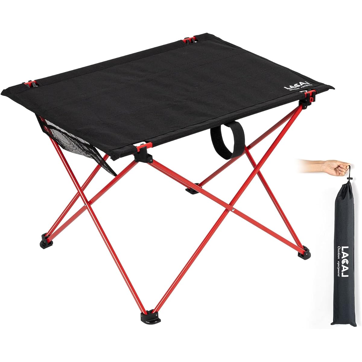 LACAL Camping Table, Folding Table, Foldable, Compact, Portable, Lightweight, 0.73kg, Aluminum, Picnic, Solo Camping, Load Capacity: 30KG