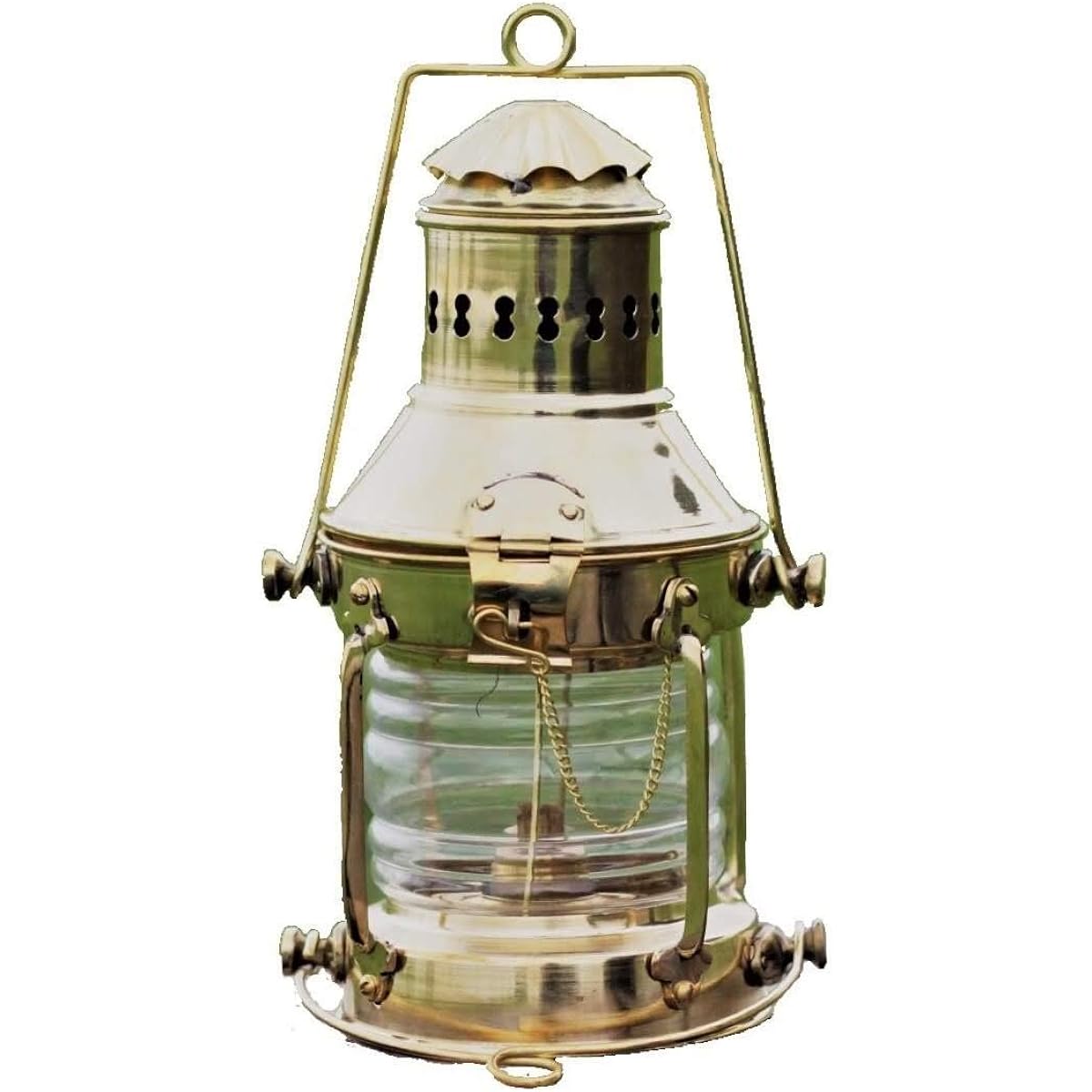 Roost Outdoors Brass Oil Ship Lantern (Brass Oil Lantern Ship Lamp Ship Light) Nelson Lamp Anchor Lamp Kerosene Lantern Brass Lantern Brass Lantern Simple Japanese Instruction Manual Included 25.5cm