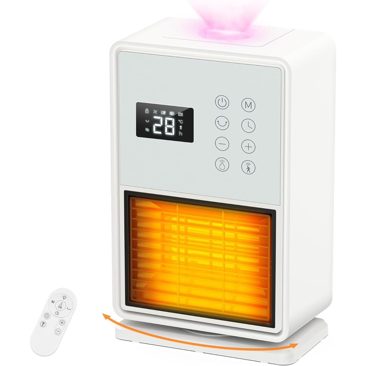 Betenet Ceramic Heater (2023 Winter Heater, Humidifier, Air Purifier) Equipped with Ultrasonic Humidifier, Motion Sensor, ECO Intelligent Constant Temperature, Energy Saving Countermeasure, LED Large