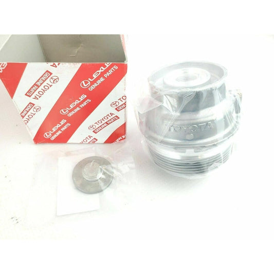 Toyota genuine OEM oil filter housing cap+plug 15620-31060 15643-31050