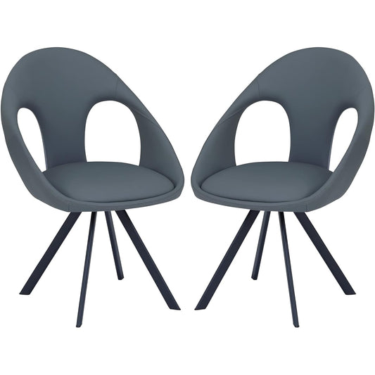 Sekikagu Dining Chair, Gray Round (Rotating) Chair, Steel Legs, Seat Height: 45 (cm), Aeron, 2 Legs, 356201