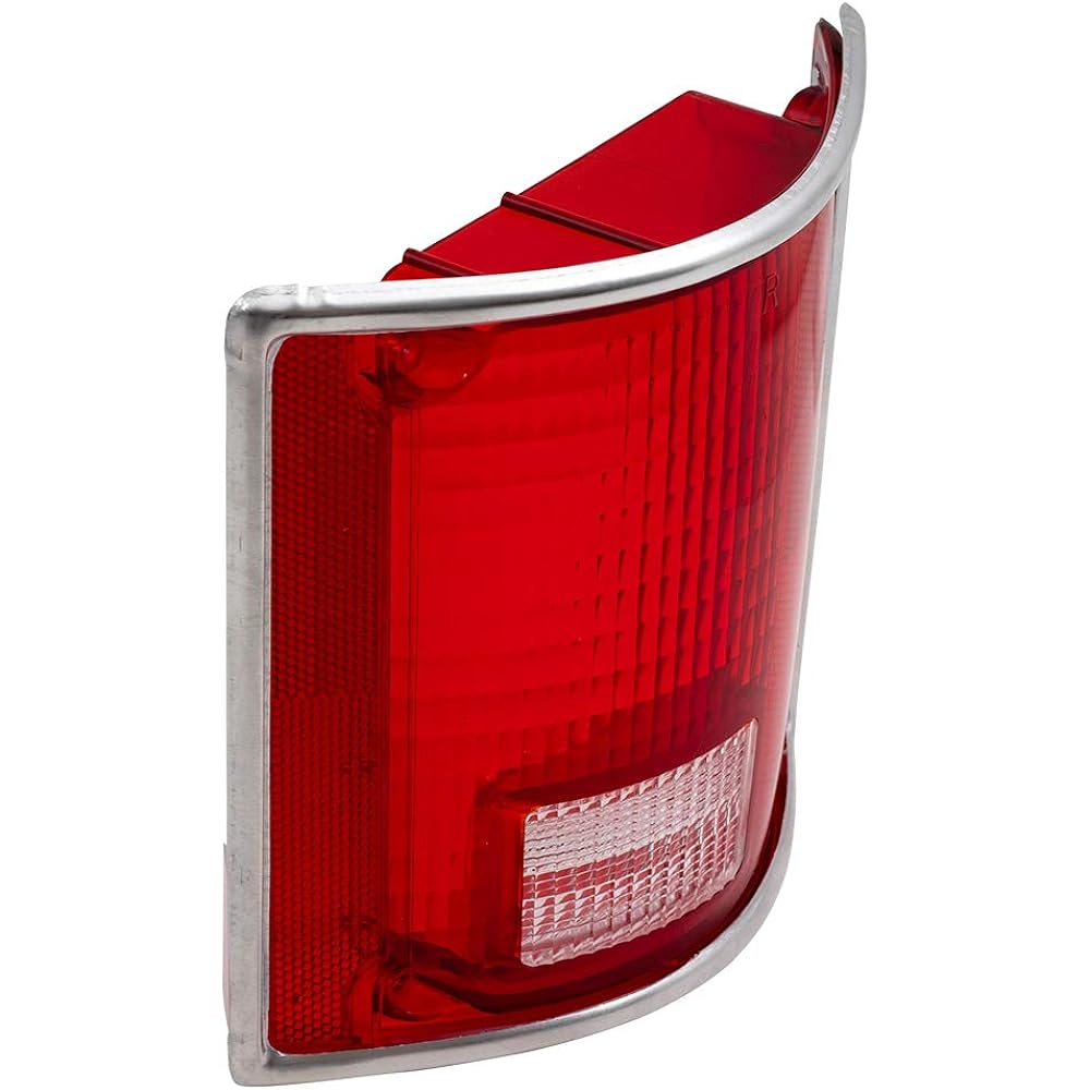 BROCK replacement driver and passenger seat set tail light lens chrome trim 5968329 5968330 compatible