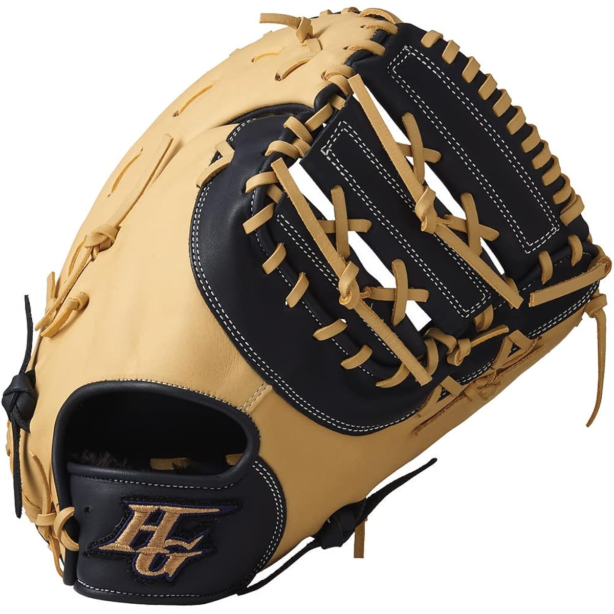 HI-GOLD Softball/Rubbleball First Baseman/Catcher Mitt BASIC Customer BSG-865F Navy x Camel First Mitt