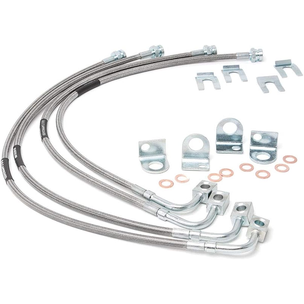 ROUGH COUNTRY Stainless steel brake line front & rear stainless steel